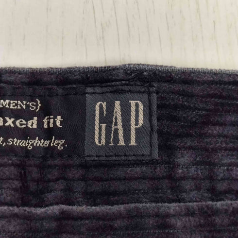 ギャップ Gap 90s relaxed fit 2タック 中細畝 ブラック コーデュロイ パンツ メンズ 38/30