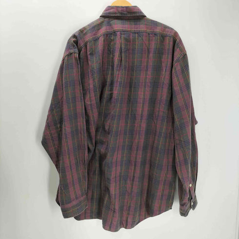 ラルフローレン RALPH LAUREN ポニー 刺繍 マドラスチェック ボタンダウン L/S シャツ メンズ import:XL