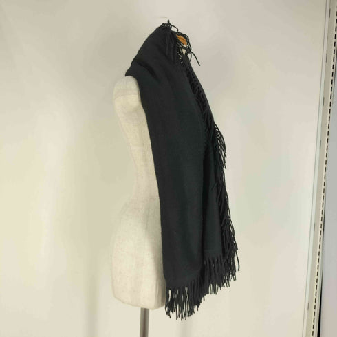PURE CASHIMERE 大判フリンジマフラー レディース