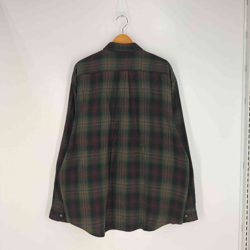 NORTHWEST BLUE アクリル チェック ボタンダウンシャツ メンズ 46/48