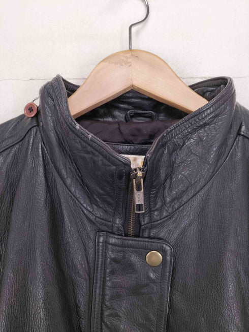 preswick & moore GENUINE LEATHER スタンドカラーレザージャケット メンズ L