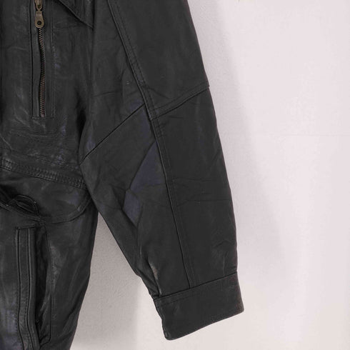 RAVE GENUINE LEATHER スタンドカラーレザーコート メンズ L
