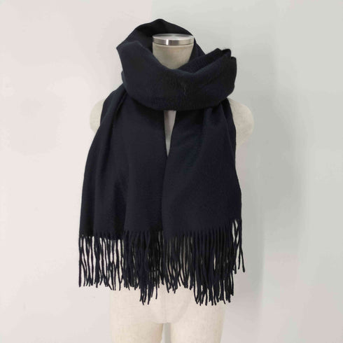 Cashmere100 大判 フリンジマフラー レディース ONE SIZE