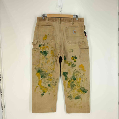 カーハート Carhartt 90S~00S USA製 ペイント加工 Loose Original Fit ダブルニー ペインターパンツ メンズ 36×34