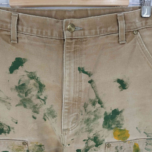 カーハート Carhartt 90S~00S USA製 ペイント加工 Loose Original Fit ダブルニー ペインターパンツ メンズ 36×34
