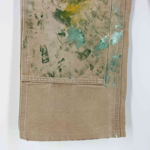 カーハート Carhartt 90S~00S USA製 ペイント加工 Loose Original Fit ダブルニー ペインターパンツ メンズ 36×34