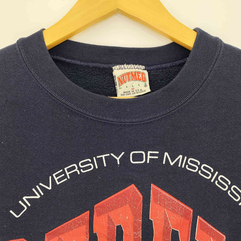 80-90s USA製 REBELS カレッジプリント クルーネック スウェット ボックスシルエット メンズ import:M