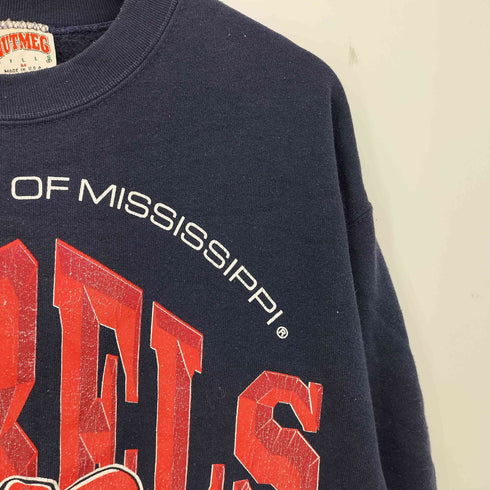 80-90s USA製 REBELS カレッジプリント クルーネック スウェット ボックスシルエット メンズ import:M