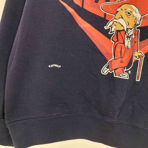 80-90s USA製 REBELS カレッジプリント クルーネック スウェット ボックスシルエット メンズ import:M