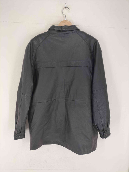 GENUINE LEATHER ボアライナー付きレザーコート メンズ