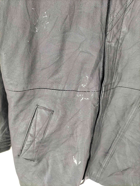 GENUINE LEATHER ボアライナー付きレザーコート メンズ