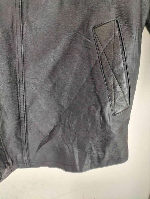 GENUINE LEATHER ボアライナー付きレザーコート メンズ