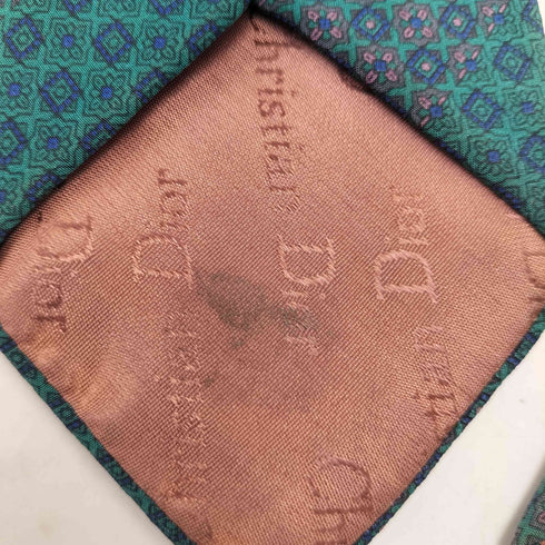 クリスチャンディオール Christian Dior 総柄 シルクネクタイ メンズ