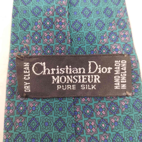 クリスチャンディオール Christian Dior 総柄 シルクネクタイ メンズ