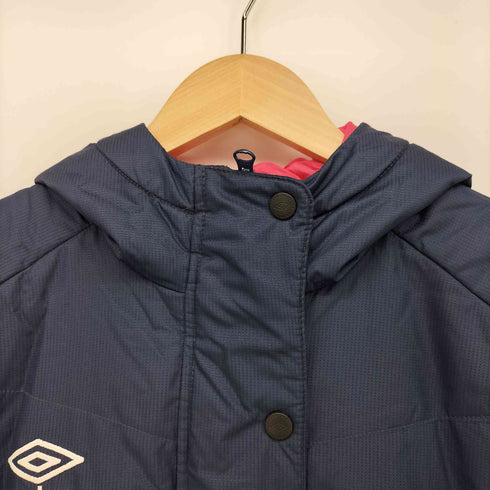 アンブロ UMBRO ロゴ 刺繍 中綿 パテッド ベンチ コート レディース import:L