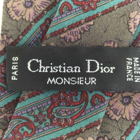 クリスチャンディオール Christian Dior 総柄 シルクネクタイ メンズ
