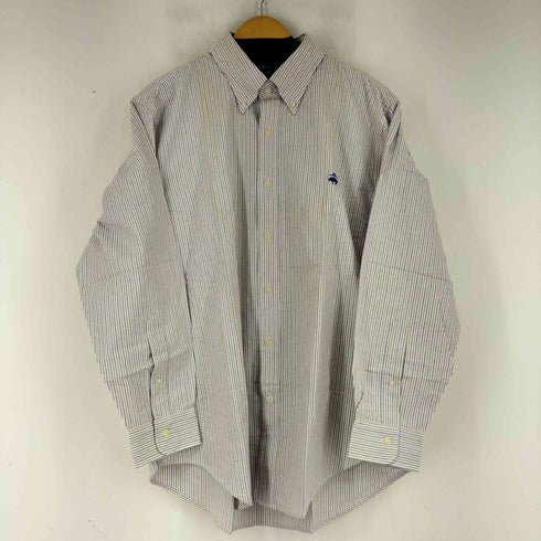 ブルックスブラザーズ BROOKS BROTHERS ボーダー柄 BD L/S シャツ メンズ XL
