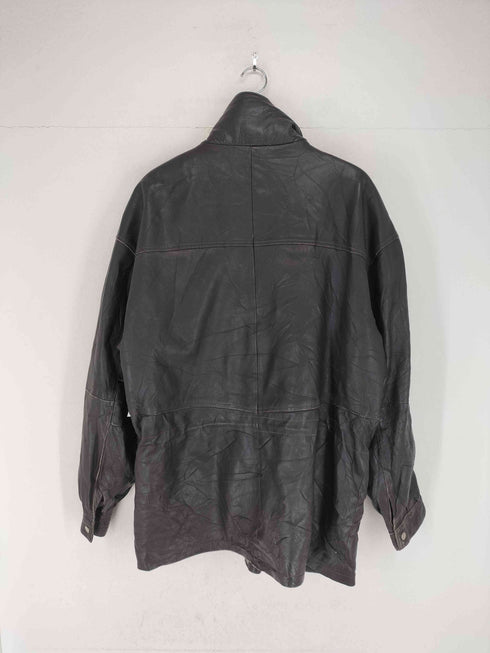 GENUINE LEATHER スタンドカラーレザーコート メンズ 56