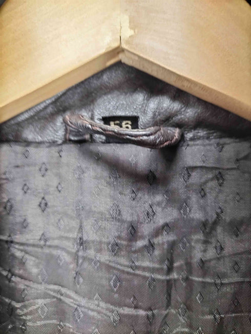 GENUINE LEATHER スタンドカラーレザーコート メンズ 56