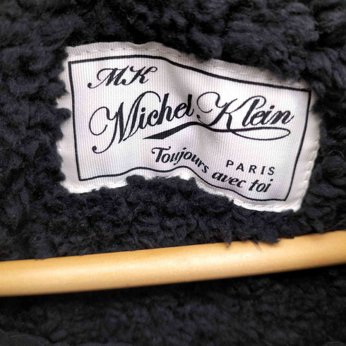 ミッシェルクラン MICHEL KLEIN チャイニーズラクーンファー フラップポケット 裏地ボア 2WAY 中綿 セミロング ジャケット レディース JPN:40