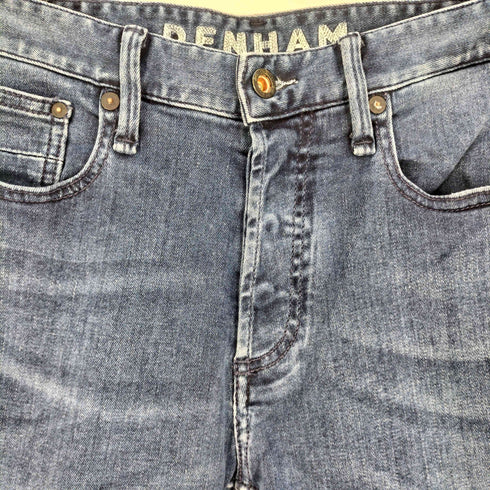 デンハム DENHAM RAZOR SLIM FIT レザー スリムフィット スキニー デニムパンツ メンズ W32 L32