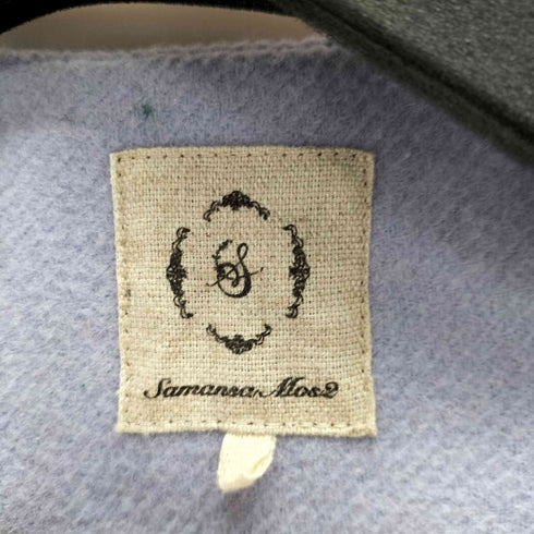 サマンサモスモス samansa Mos2 ウール混 ノーカラーコート レディース FREE