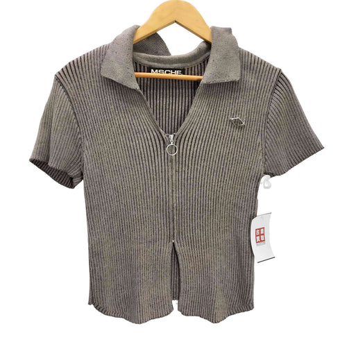 ミスチーフ MSCHF Knitted Two Tone Short Shirt ニット ツートーン ショート シャツ レディース import:M
