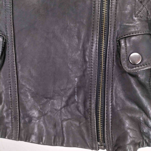 バナナリパブリック BANANA REPUBLIC ラムレザーダブルライダースジャケット レディース XS