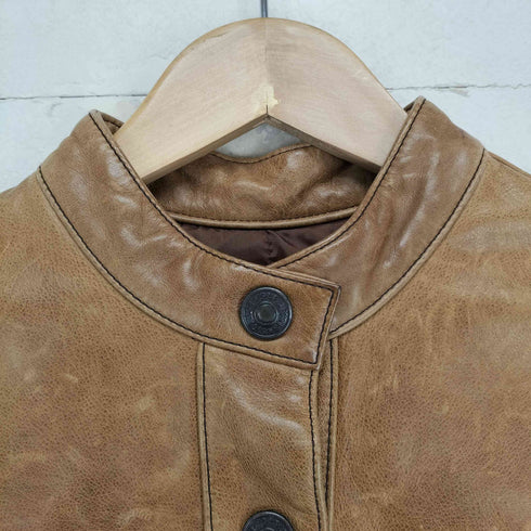 ギャップ Gap OLD カウレザーノーカラートラッカージャケット レディース XS