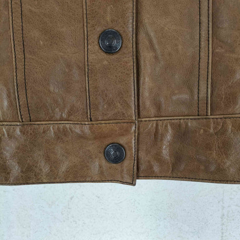 ギャップ Gap OLD カウレザーノーカラートラッカージャケット レディース XS