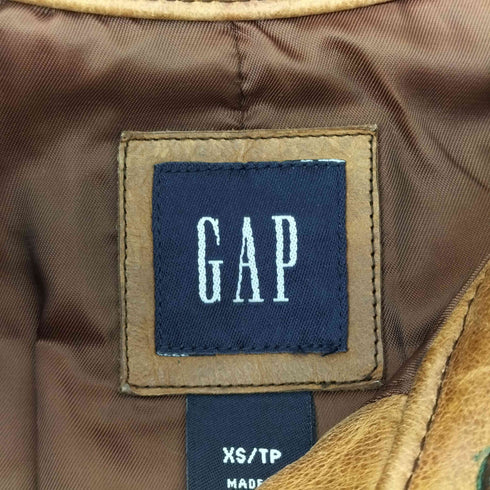 ギャップ Gap OLD カウレザーノーカラートラッカージャケット レディース XS