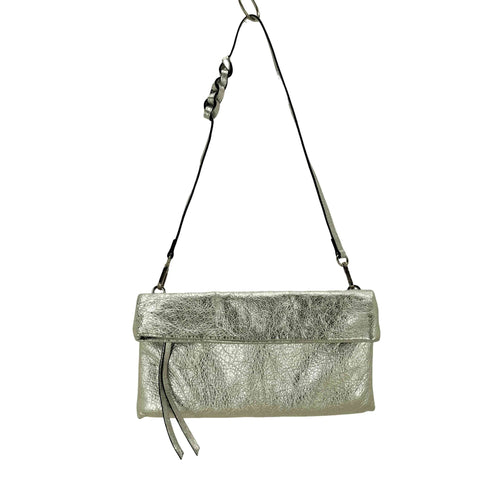 ジャンニキャリーニ GIANNI CHIARINI メタリックシルバー クラッチバッグ レディース