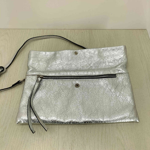ジャンニキャリーニ GIANNI CHIARINI メタリックシルバー クラッチバッグ レディース