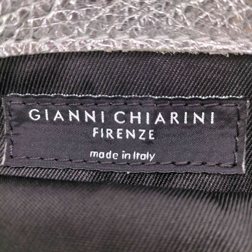 ジャンニキャリーニ GIANNI CHIARINI メタリックシルバー クラッチバッグ レディース