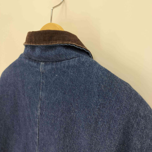 キーインペリアル Key IMPERIAL 70-80S USA製 三角タグ デニム カバーオール ジャケット 裏地 ブランケット 濃紺 メンズ