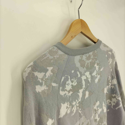 エンポリオアルマーニ EMPORIO ARMANI イタリア製 カモ 迷彩柄 プルオーバー ラグラン ニット セーター メンズ import:L