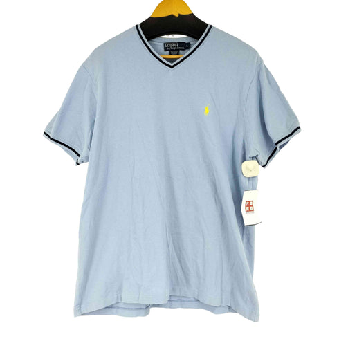 ポロバイラルフローレン Polo by RALPH LAUREN ミニポニー刺繍 VネックTシャツ メンズ L