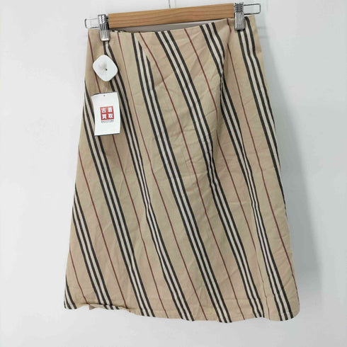 バーバリーロンドン BURBERRY LONDON ストライプ柄 ラップスカート レディース 7
