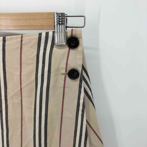 バーバリーロンドン BURBERRY LONDON ストライプ柄 ラップスカート レディース 7