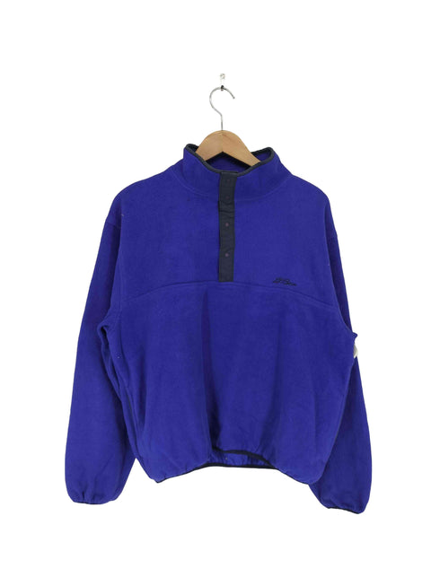 エルエルビーン L.L.Bean 80s USA製 ロゴ刺繍ハーフボタンフリースジャケット メンズ