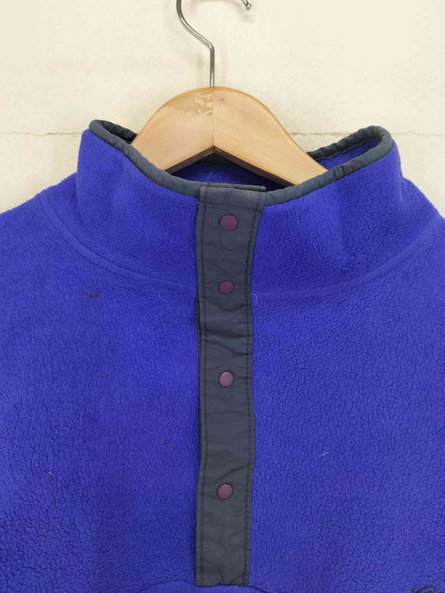 エルエルビーン L.L.Bean 80s USA製 ロゴ刺繍ハーフボタンフリースジャケット メンズ