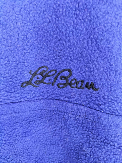 エルエルビーン L.L.Bean 80s USA製 ロゴ刺繍ハーフボタンフリースジャケット メンズ