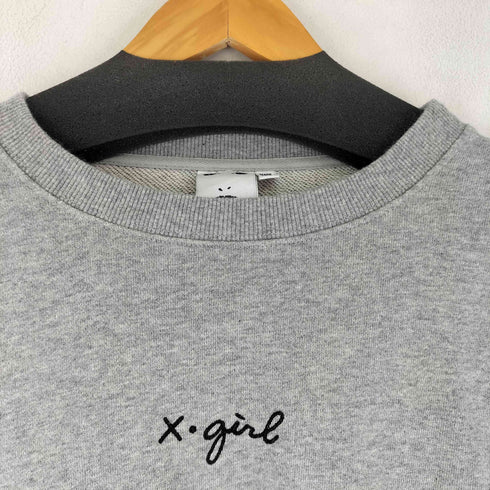 エックスガール X-girl ロゴ刺繍 クルーネックスウェット レディース FREE