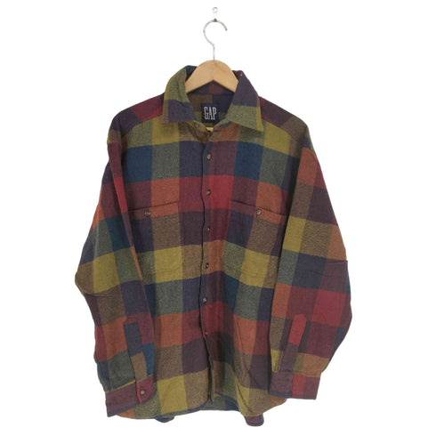 ギャップ Gap 90s OLD 2ポケットネルシャツ メンズ M