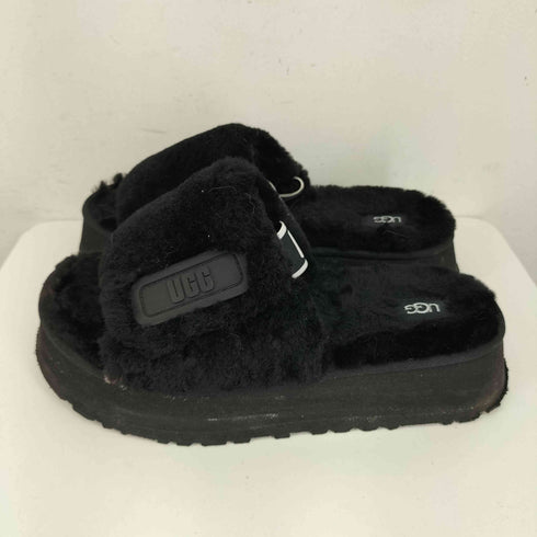 アグ UGG ブラックファー スライドサンダル レディース US 8