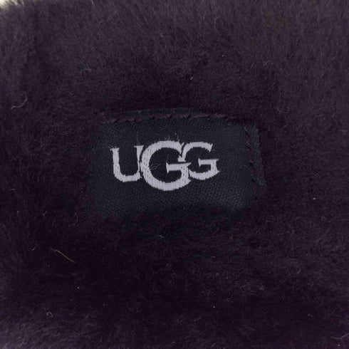 アグ UGG ブラックファー スライドサンダル レディース US 8