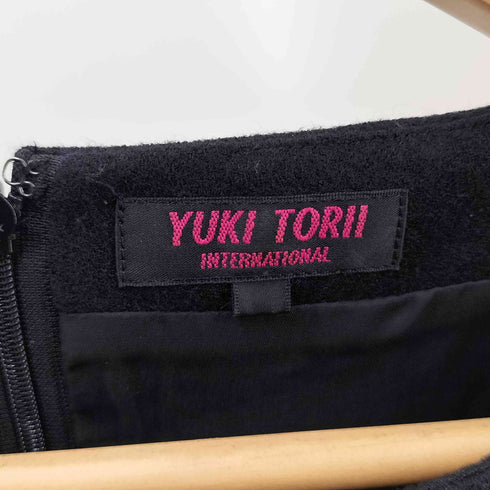 ユキトリイ YUKI TORII ステッチデザイン ウールワンピース レディース