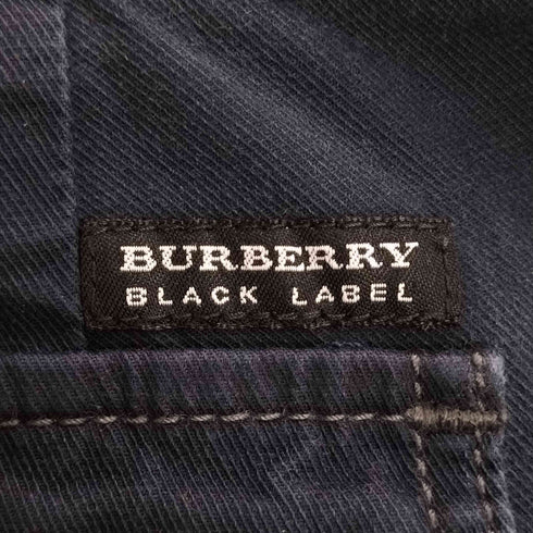 バーバリーブラックレーベル BURBERRY BLACK LABEL バックポケットホース刺繍 セーラーパンツ メンズ W85