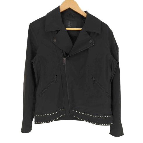 ヒステリックグラマー HYSTERIC GLAMOUR ダブル ライダース ジャケット ジップアップ スタッズ ナイロン メンズ JPN:M