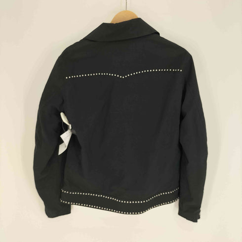ヒステリックグラマー HYSTERIC GLAMOUR ダブル ライダース ジャケット ジップアップ スタッズ ナイロン メンズ JPN:M